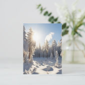 Schneewald Postkarte (Stehend Vorderseite)