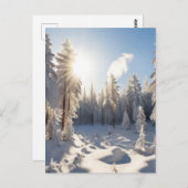 Schneewald Postkarte (Vorne/Hinten)