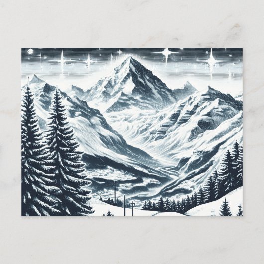 Schneewald Postkarte (Vorderseite)