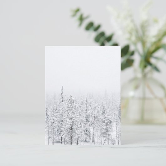 Schneewald Postkarte (Stehend Vorderseite)