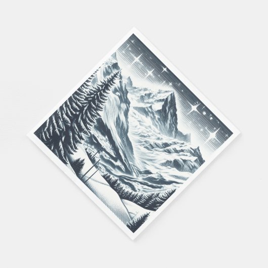 Schneewald Serviette (Ecke)