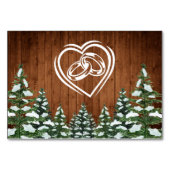 Schneewald und Waldkiefer Tischnummer (Rückseite)