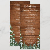 Schneewald- und Waldpfannenhochzeit Programm (Vorne/Hinten)