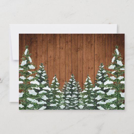 Schneewald- und Waldpfannenhochzeit Save The Date (Rückseite)