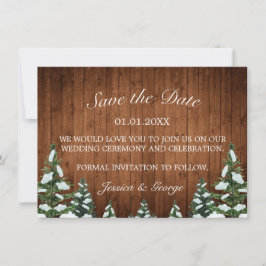 Schneewald- und Waldpfannenhochzeit Save The Date