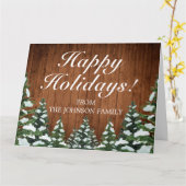 Schneewald & Wald Landurlaub geklappt Gruß Karte (Gelbe Blume)