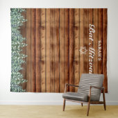 Schneewald & Waldbat Mitzvah Foto Hintergrund Wandteppich (Beispiel (Horizontal))