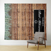 Schneewald & Waldbat Mitzvah Foto Hintergrund Wandteppich (Beispiel (Horizontal))