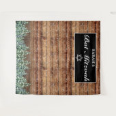 Schneewald & Waldbat Mitzvah Foto Hintergrund Wandteppich (Vorderseite (Horizontal))