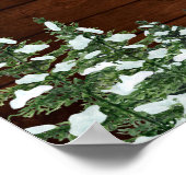 Schneewald & Waldkiefer Brautparty Foto Prop Poster (Ecke)