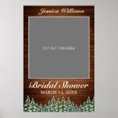 Schneewald & Waldkiefer Brautparty Foto Prop Poster (Vorne)