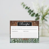 Schneewald & Waldkiefer Brautparty Rezept Karte (Stehend Vorderseite)