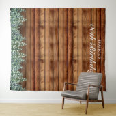 Schneewald & Waldkiefer Geburtstag Foto Hintergrun Wandteppich (Beispiel (Horizontal))