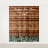 Schneewald & Waldkiefer Neujahrsgeschichte Foto Hi Wandteppich (Vorderseite)