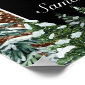 Schneewald & Waldkiefernspieß Begrüßungszeichen Poster (Ecke)