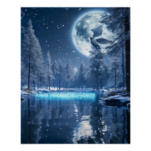 Schneewald-Wandkunst   Gemütliche Winter-Naturszen Poster