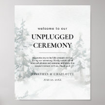 Schneewald Wasserfarben-Winterlandschaft Hochzeit