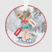 Schneewald Weihnachtsgeschenke Name Niedlich Vinta Ornament (Vorderseite)