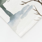 Schneewald Weihnachtsmuster Fleecedecke (Ecke)