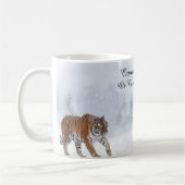 Schneewald Winterwald Schneebäume Waldkatze Kaffeetasse (Links)