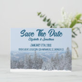 Schneewaldhochzeit rettet das Datum Save The Date (Stehend Vorderseite)