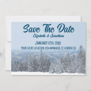 Schneewaldhochzeit rettet das Datum Save The Date