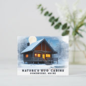 *~* Schneewaldkabine Stream AP49 Maine Postkarte (Stehend Vorderseite)