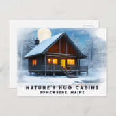 *~* Schneewaldkabine Stream AP49 Maine Postkarte (Vorne/Hinten)