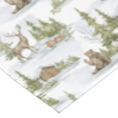 Schneewaldkabine | Waldtiere Tischdecke (Schrägansicht)