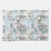 Schneewaldlandschaft im Winter Geschirrtuch (Horizontal)