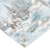 Schneewaldlandschaft im Winter Kurzer Tischläufer (Ecke)