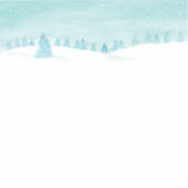 Schneewaldlandschaft mit Bäumen Aufkleber (Vorderseite)