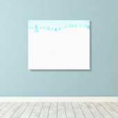 Schneewaldlandschaft mit Bäumen Leinwanddruck (Insitu (Holzboden))