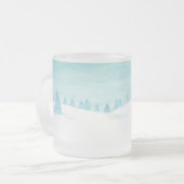 Schneewaldlandschaft mit Bäumen Mattglastasse (Vorderseite Links)