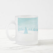 Schneewaldlandschaft mit Bäumen Mattglastasse (Links)