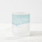 Schneewaldlandschaft mit Bäumen Mattglastasse (Mittel)