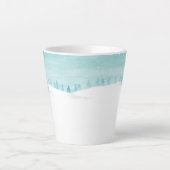 Schneewaldlandschaft mit Bäumen Milchtasse (Vorderseite)