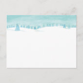 Schneewaldlandschaft mit Bäumen Postkarte (Vorderseite)