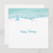 Schneewaldlandschaft mit spruce Trees glücklich Feiertagskarte (Vorne/Hinten)