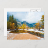 Schneewaldlandschaft Postkarte (Vorne/Hinten)