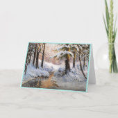 Schneewaldlandschaft, Walter Moras Karte (Vorderseite)