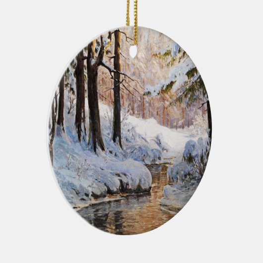 Schneewaldlandschaft, Walter Moras Keramik Ornament (Rechts)