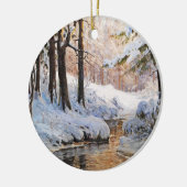 Schneewaldlandschaft, Walter Moras Keramik Ornament (Links)