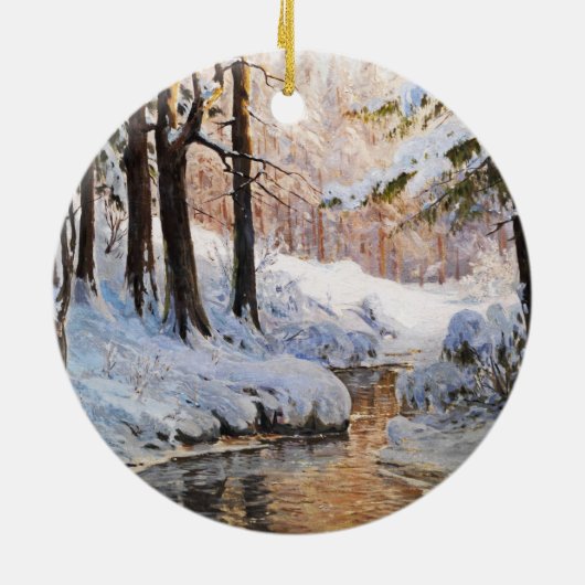 Schneewaldlandschaft, Walter Moras Keramik Ornament (Hinten)