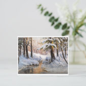 Schneewaldlandschaft, Walter Moras Postkarte (Stehend Vorderseite)