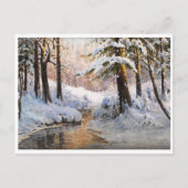 Schneewaldlandschaft, Walter Moras Postkarte (Vorderseite)