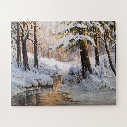 Schneewaldlandschaft, Walter Moras Puzzle (Horizontal)