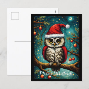 Schneewaldnacht Niedlich Owl Frohe Weihnachten