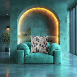 Schneewaldszene Kissen - Gemütliche Winter-Wohnges