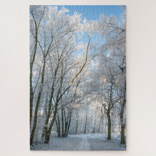 Schneewaldweg Winter, 1014 Stück Jigsaw Puzzle (Vertikal)